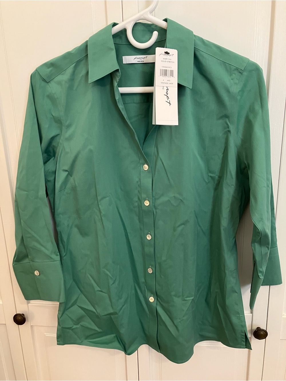 Foxcroft Mary 3/4 Sleeve Shirt NWT